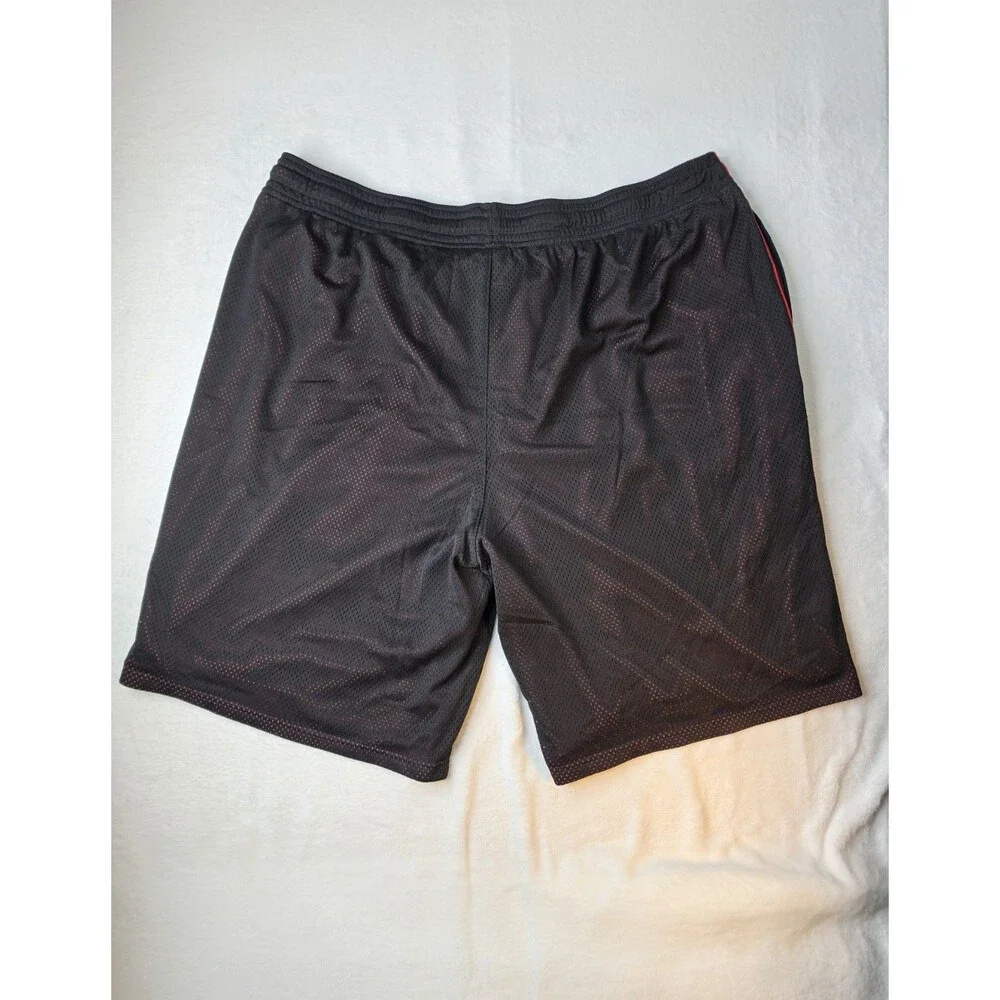 Puma Mens Black And Red Basketball Mesh Shorts Drawstrings Size 3XL